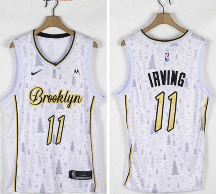 Nets 11 Kyrie Irving White Nike Christmas Edition Swingman Jersey,We sell and wholesale Nets 11 Kyrie Irving White Nike Christmas Edition Swingman Jersey on line form chian!
